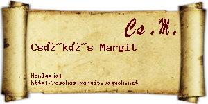 Csókás Margit névjegykártya